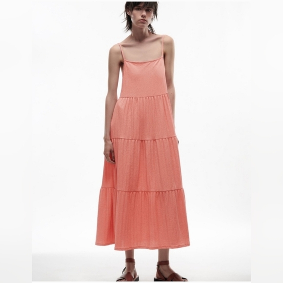 Zara Strappy Tiered Dress Size Small - Picture 1 of 4
